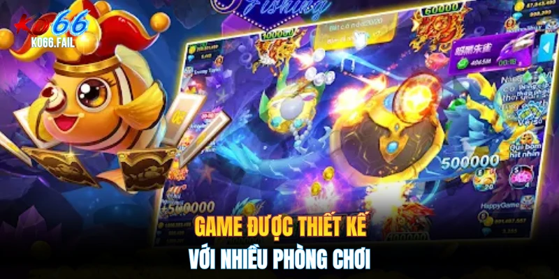 Game được thiết kế với nhiều phòng chơi